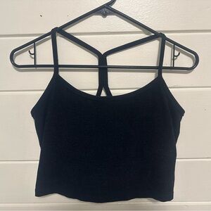 Beyond Yoga Spacedye Slim Racerback Cropped Tank - Darkest Night